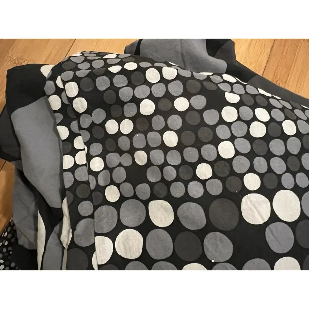 Vintage IKEA SMORBOLL Duvet Cover Full size Black Gray Polka Dots New NWOP